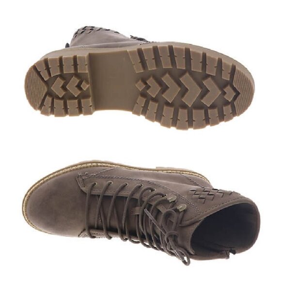 Women's Combat Boots, XOXO Pascal, Brown, Size 7M - Picture 4 of 4